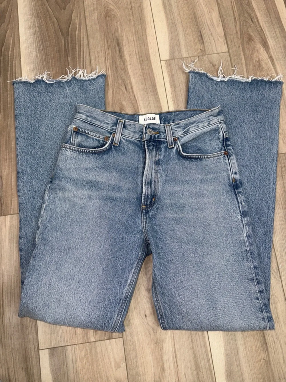 Agolde high waisted Leena baby flare boot cut jeans size 26 - Picture 6 of 10